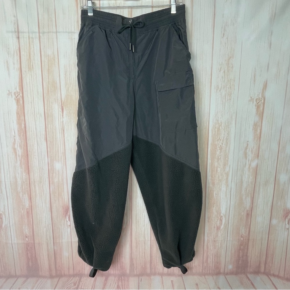 Free People Gray Ski Snow Outdoor Cargo Sherpa Jogger Sweat Pants NWOT (L)